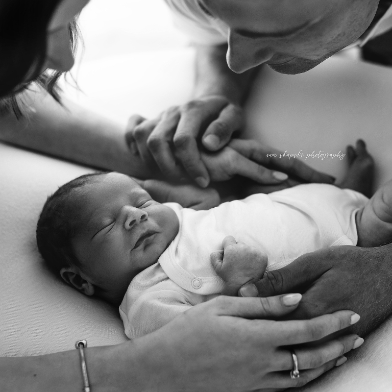 black and white family photography